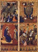 THe Coronation of the Virgin ,the trinity,the tirgin and child,the Crucifixion Barnaba Da Modena